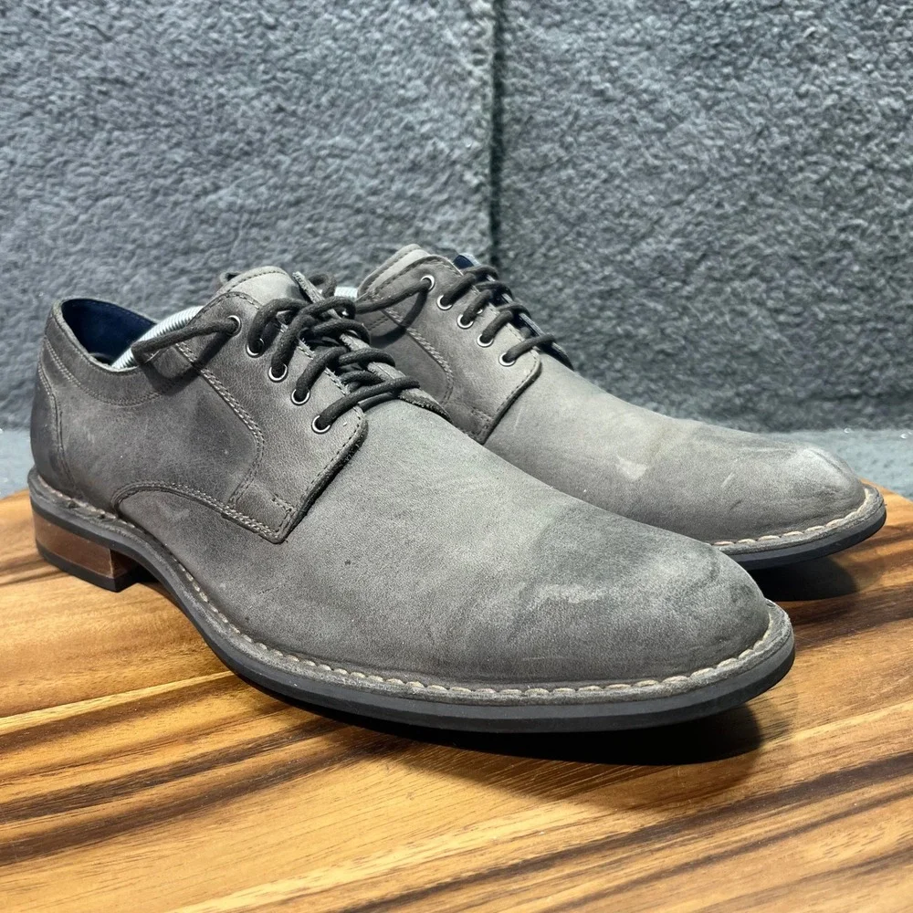 Men's Gray Suede Leather Dress Shoes Lace Up Derby Chukka Boots Nike Air Size 11